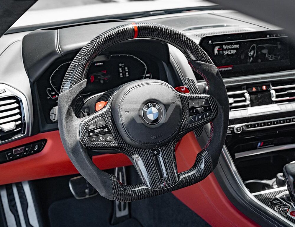 Alternative view of RW Carbon BMW Carbon Fiber Magnetic Corsa Paddle Shifters