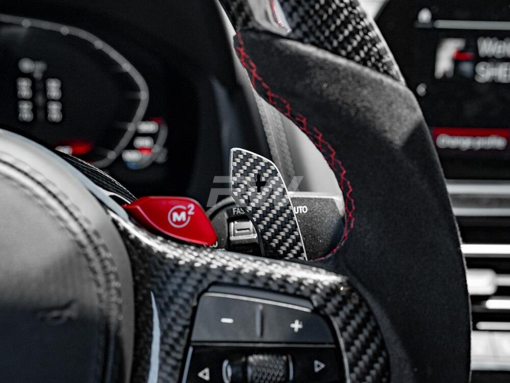 RW Carbon BMW Carbon Fiber Magnetic Corsa Paddle Shifters - Image 3