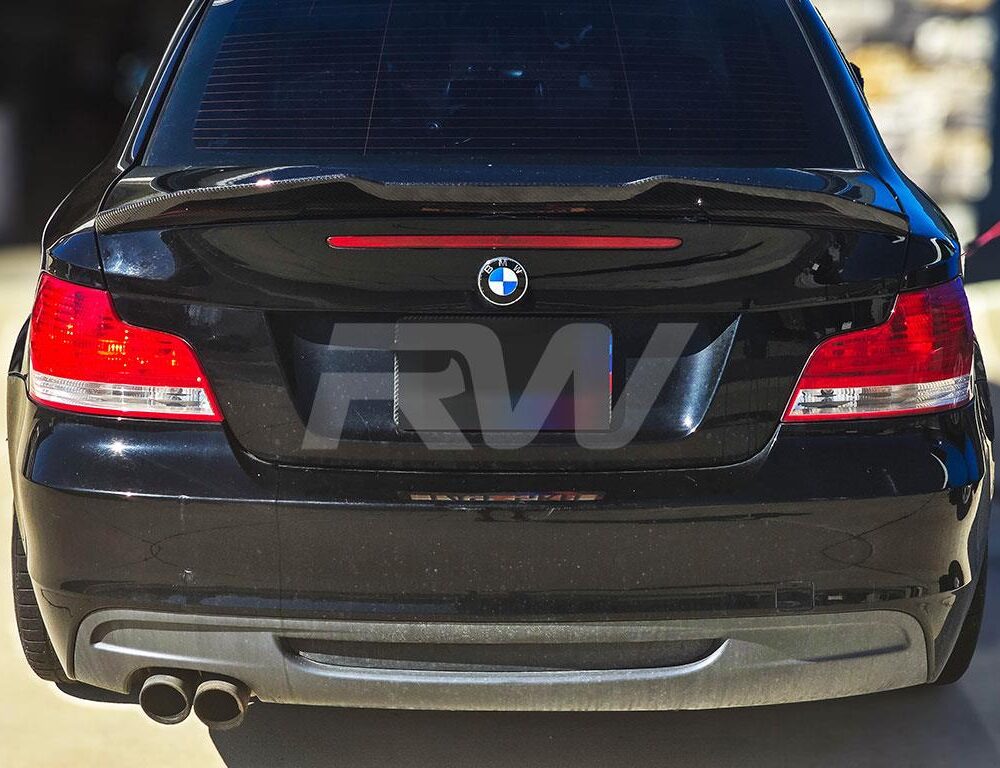 Alternative view of RW Carbon BMW E82 Carbon Fiber GTX Trunk Spoiler