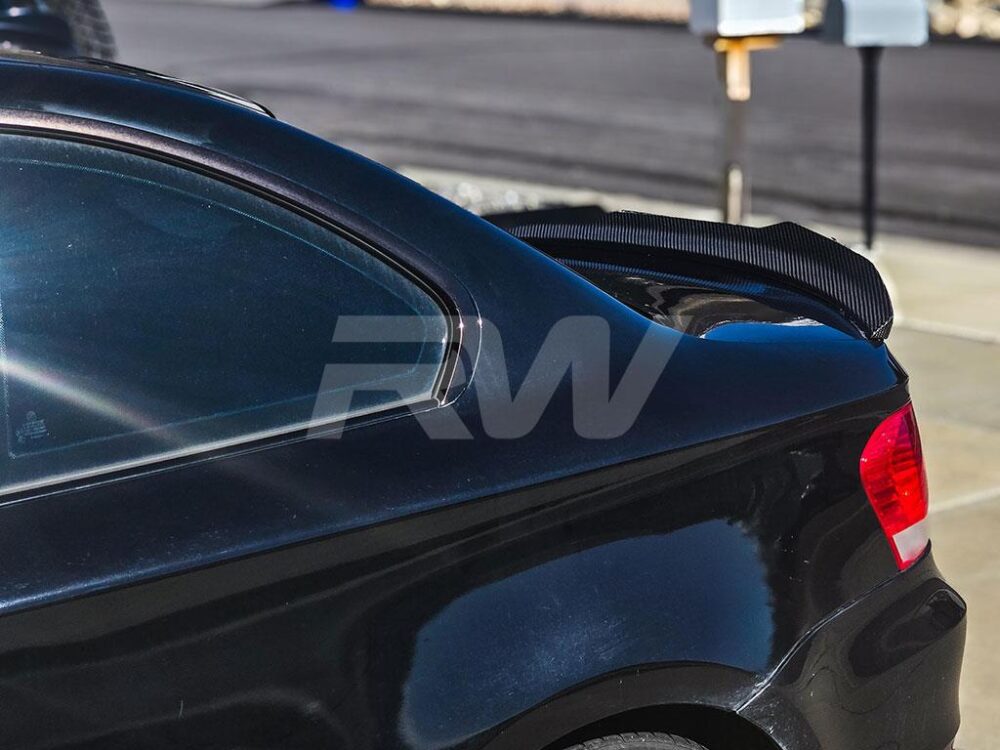 RW Carbon BMW E82 Carbon Fiber GTX Trunk Spoiler - Image 3