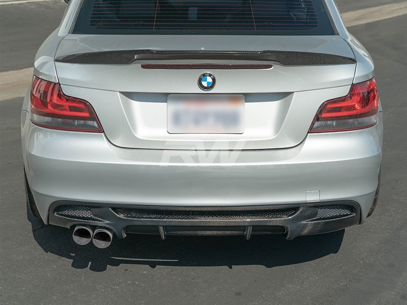 Alternative view of RW Carbon BMW E82 Carbon Fiber M4 Style Trunk Spoiler