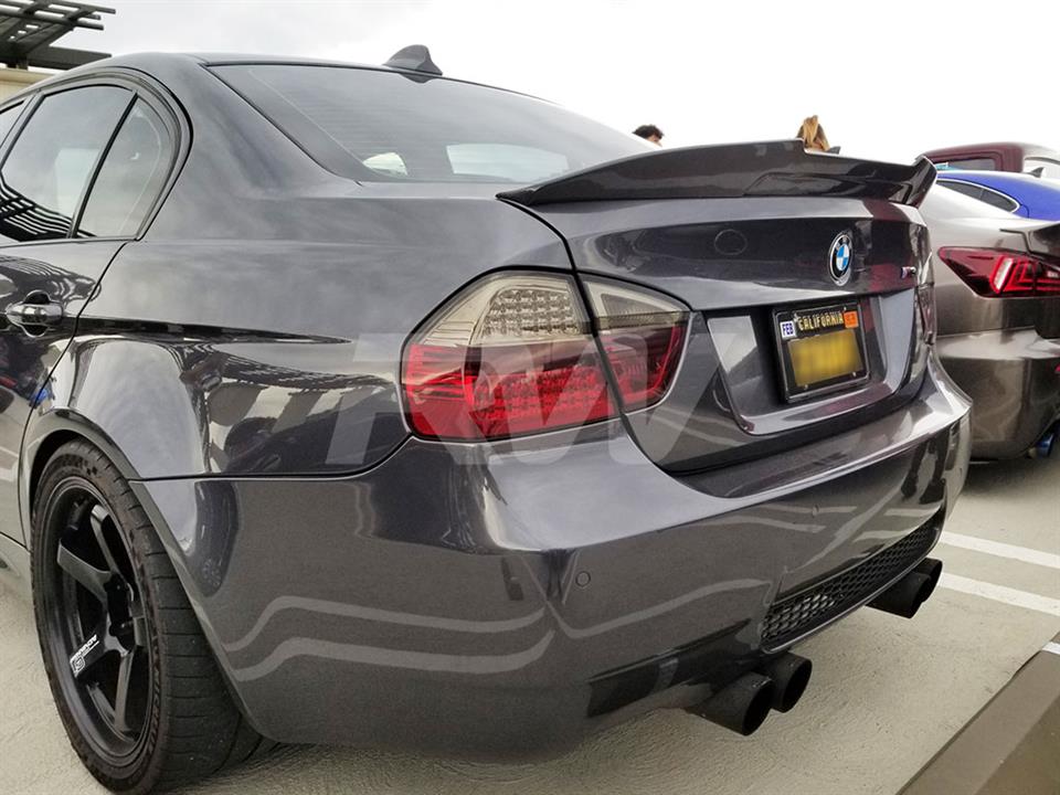 Alternative view of RW Carbon BMW E90 GTX Carbon Fiber Trunk Spoiler