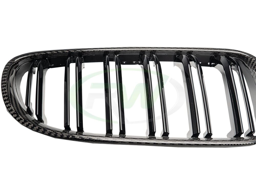 RW Carbon BMW E92 E93 Carbon Fiber Double Slat Grilles - Image 3