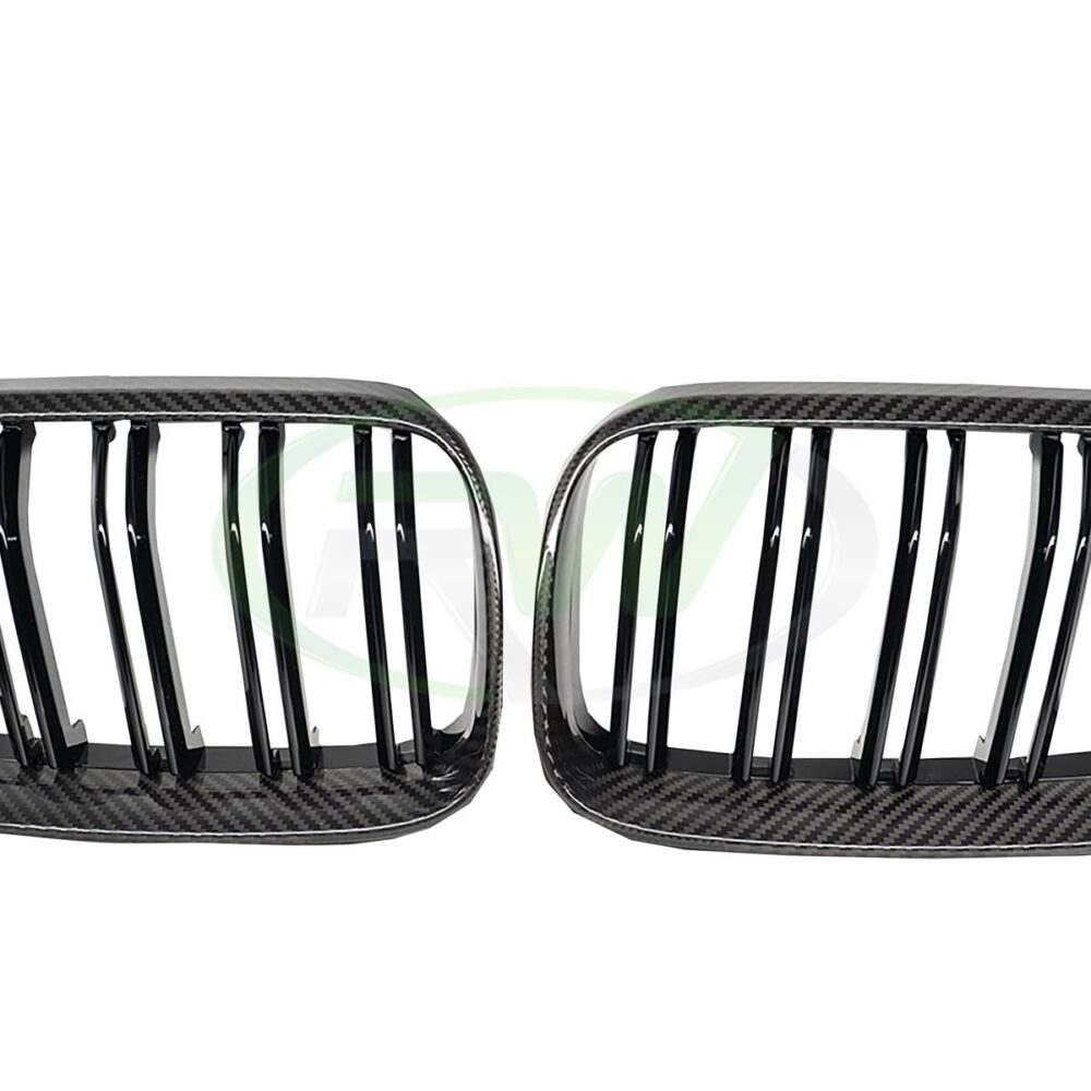 Alternative view of RW Carbon BMW E92 E93 Carbon Fiber Double Slat Grilles