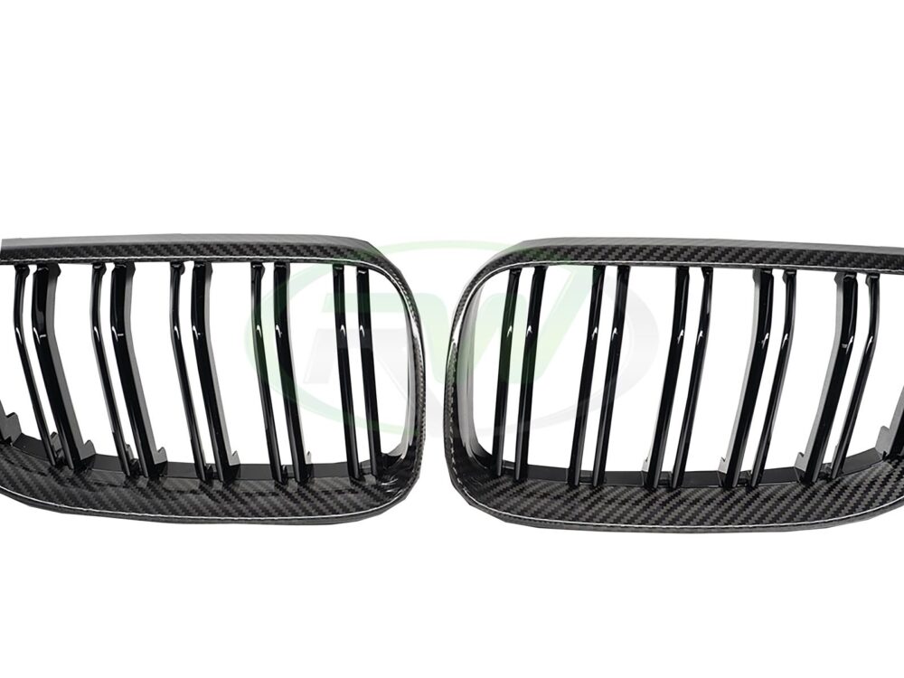 RW Carbon BMW E92 E93 Carbon Fiber Double Slat Grilles - Image 2