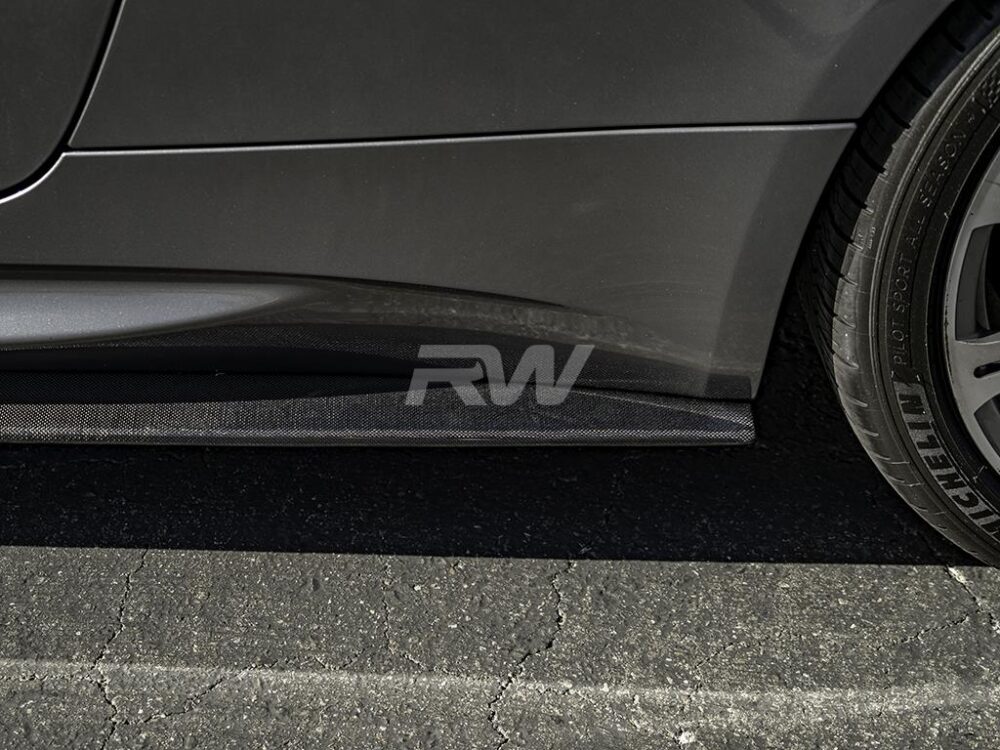RW Carbon BMW E92 E93 M3 Carbon Fiber Side Skirt Extensions - Image 3