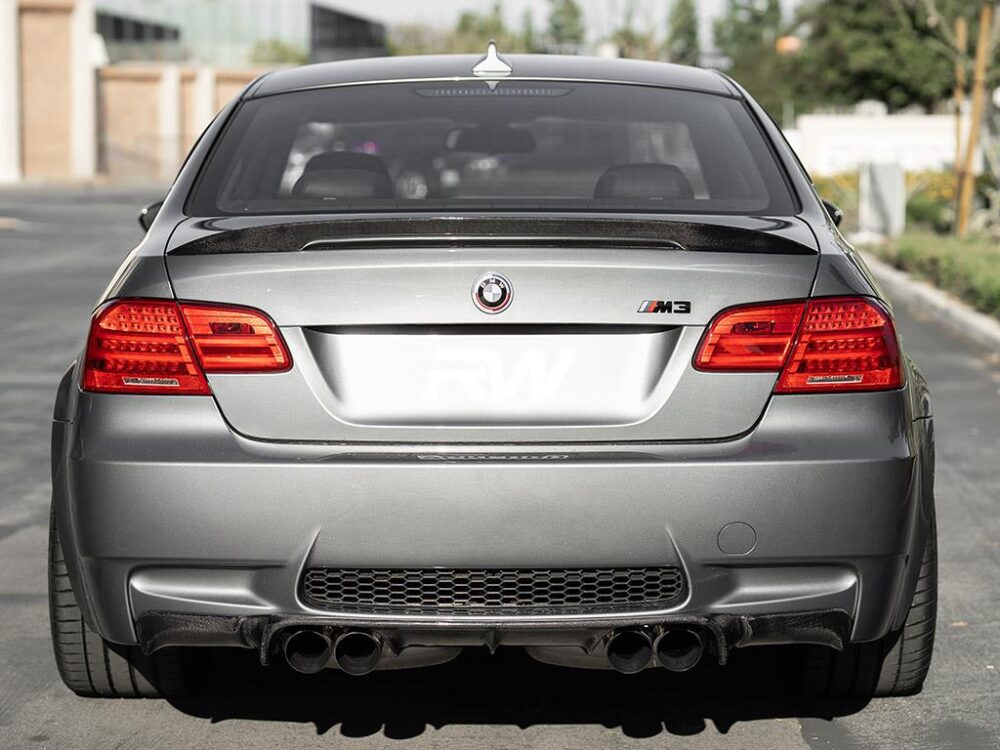 RW Carbon BMW E92 M3 1x1 Carbon Fiber Perf Style Trunk Spoiler - Image 2