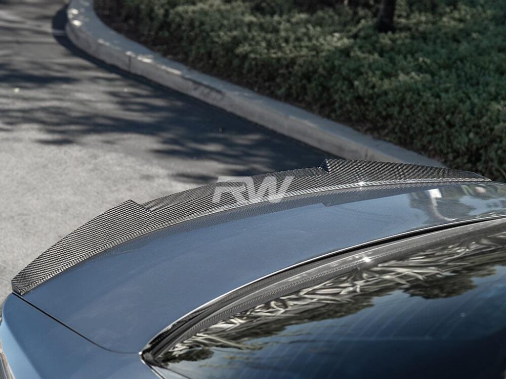 RW Carbon BMW E92 M4 Style Carbon Fiber Trunk Spoiler - Image 2