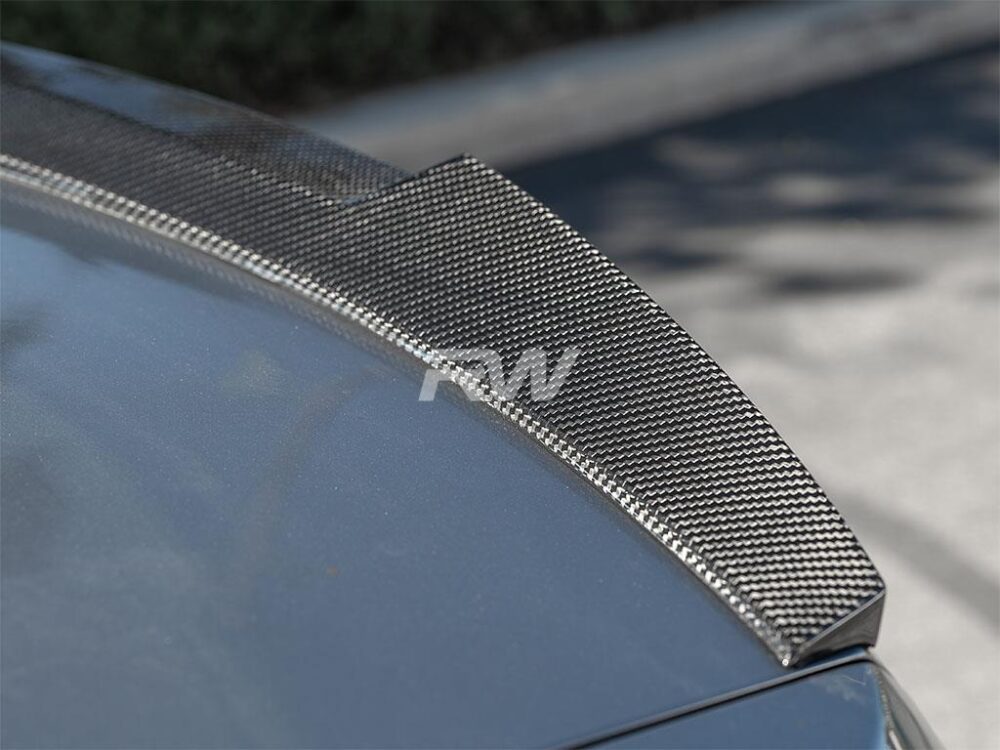 RW Carbon BMW E92 M4 Style Carbon Fiber Trunk Spoiler - Image 4