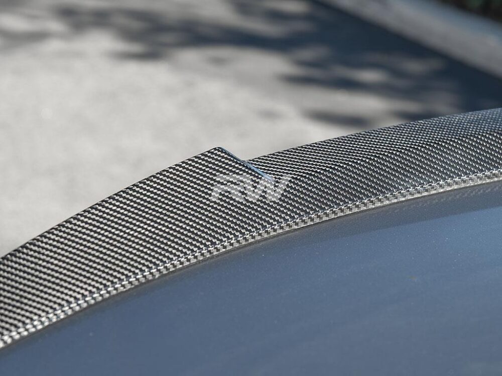 RW Carbon BMW E92 M4 Style Carbon Fiber Trunk Spoiler - Image 5