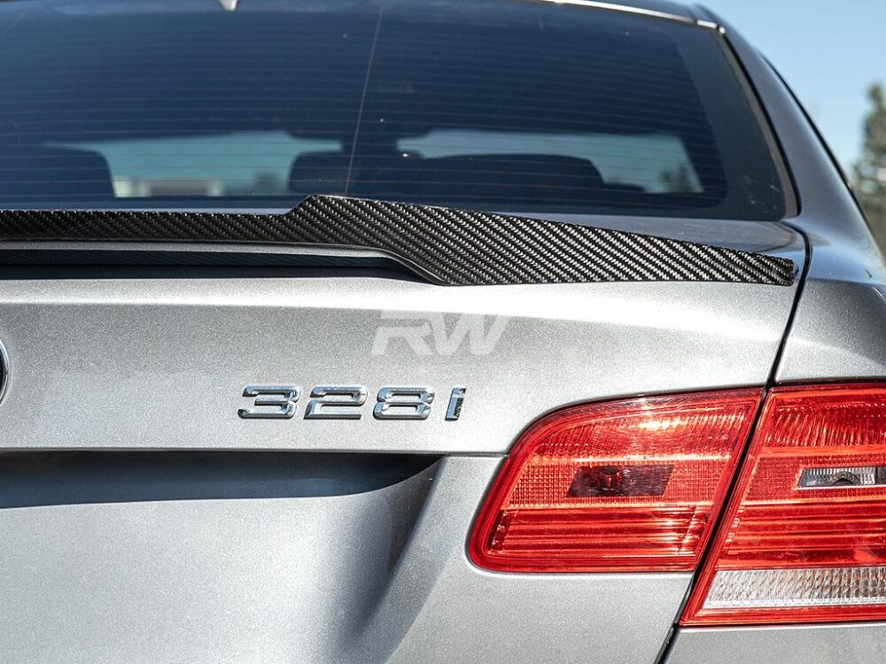 RW Carbon BMW E92 M4 Style Carbon Fiber Trunk Spoiler - Image 6