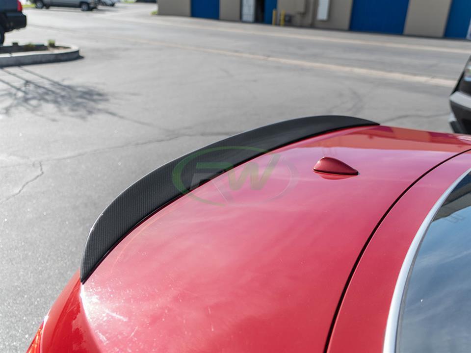 Alternative view of RW Carbon BMW E93 Perf. Style Carbon Fiber Trunk Spoiler