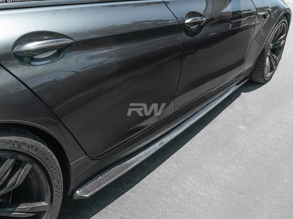 RW Carbon BMW F06 DTM Carbon Fiber Side Skirt Extensions - Image 7