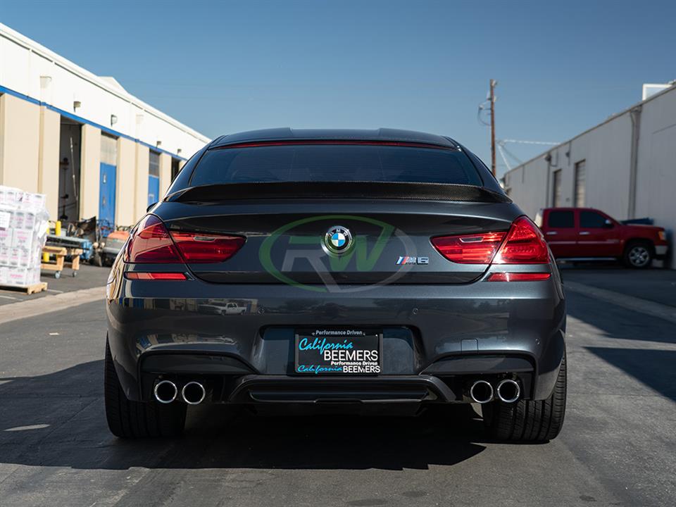 Alternative view of RW Carbon BMW F10 CS Style Carbon Fiber Trunk Spoiler