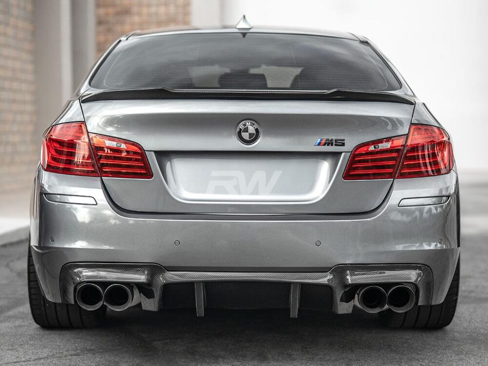 RW Carbon BMW F10 CS Style Carbon Fiber Trunk Spoiler - Image 10