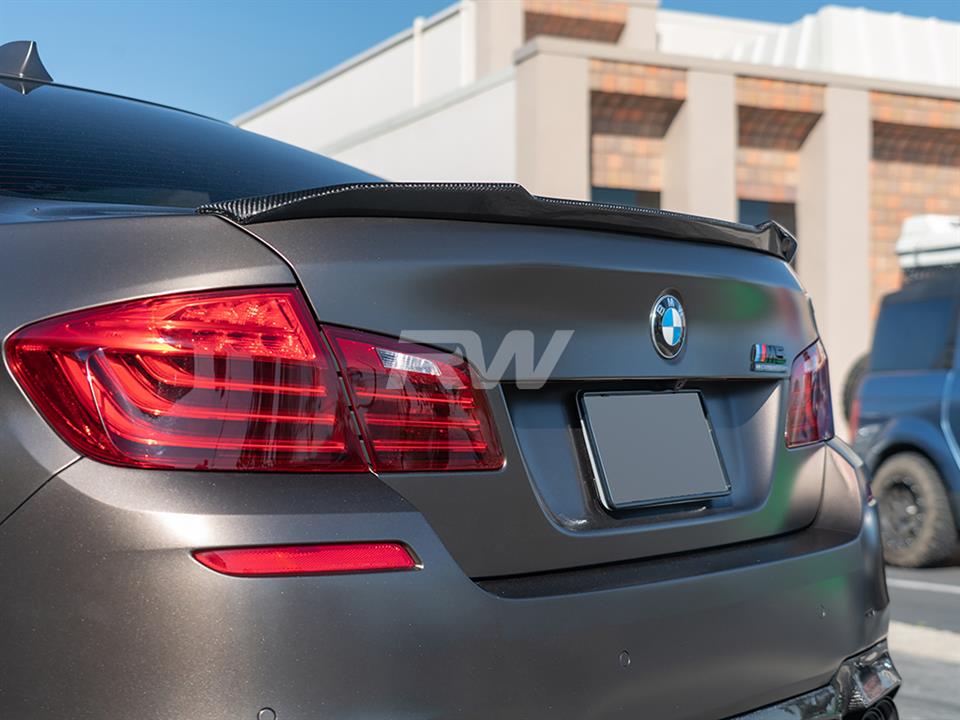 RW Carbon BMW F10 CS Style Carbon Fiber Trunk Spoiler