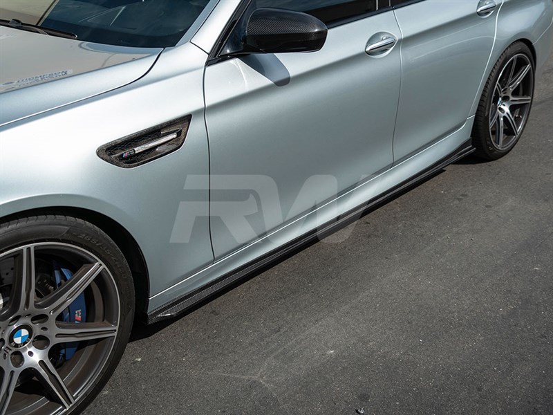 Alternative view of RW Carbon BMW F10 F11 3D Style CF Side Skirt Extensions