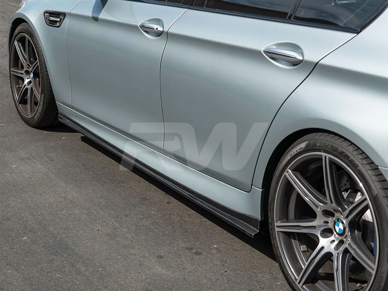 RW Carbon BMW F10 F11 3D Style CF Side Skirt Extensions