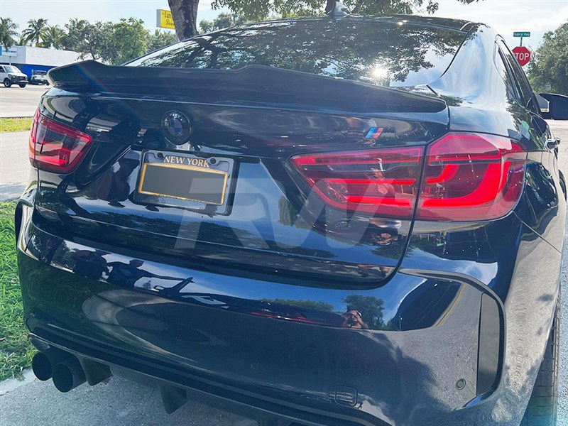 Alternative view of RW Carbon BMW F16/F86 GTX Carbon Fiber Trunk Spoiler