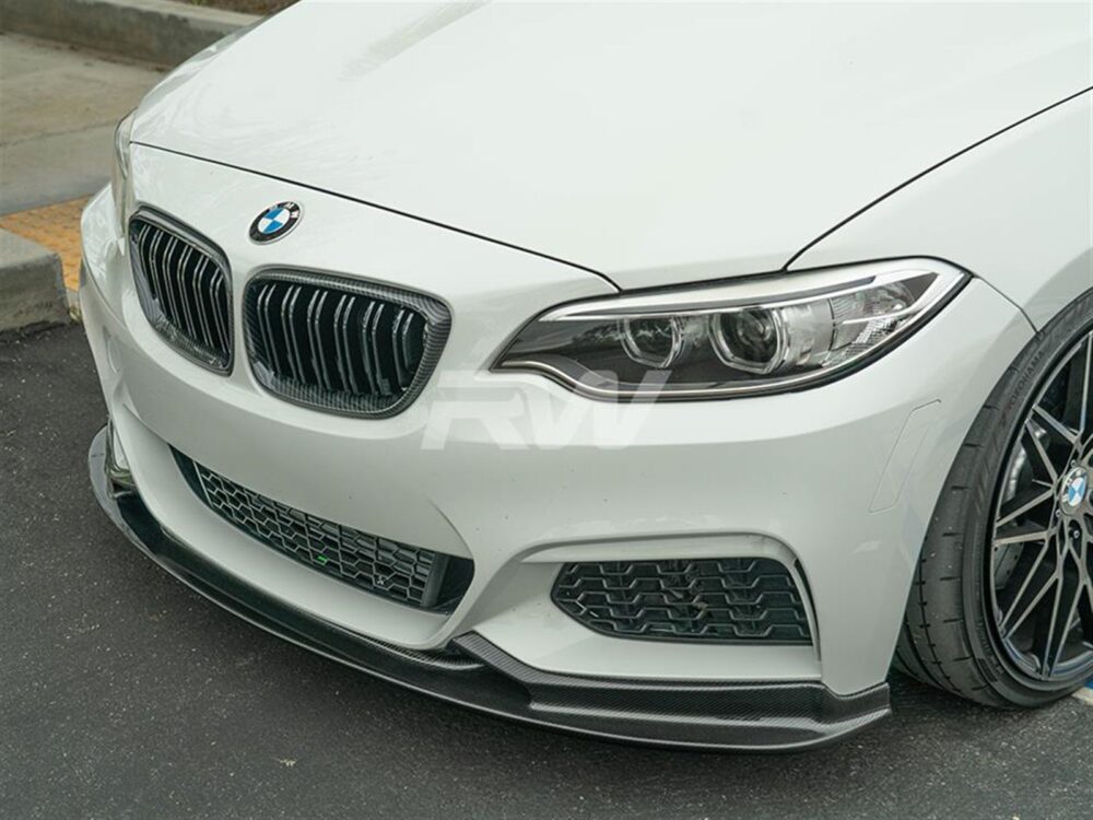 RW Carbon BMW F22 F23 3D Style Carbon Fiber Front Lip - Image 3
