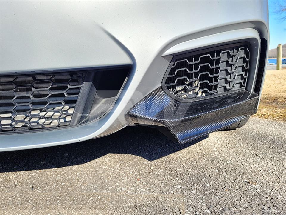 Alternative view of RW Carbon BMW F22 F23 Carbon Fiber Front Splitters