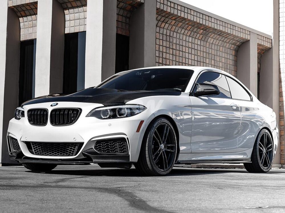 RW Carbon BMW F22 F23 Carbon Fiber Side Skirt Extensions - Image 5