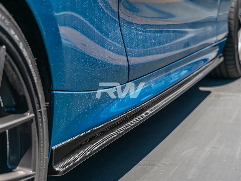 Alternative view of RW Carbon BMW F22 F23 Carbon Fiber Side Skirt Extensions