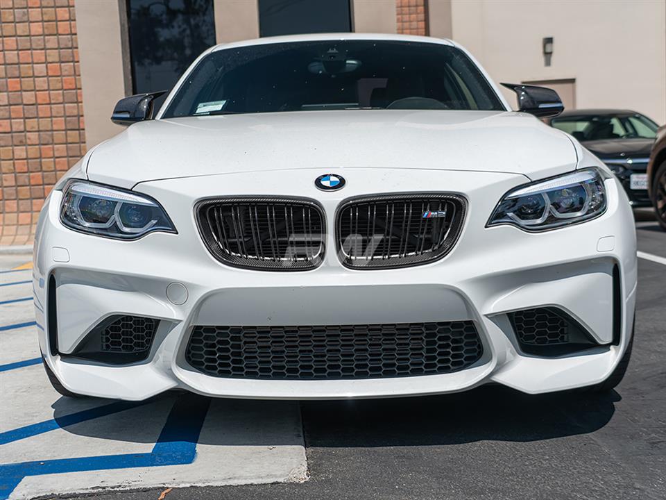 Alternative view of RW Carbon BMW F22 F23 F87 Carbon Fiber Grille Surrounds