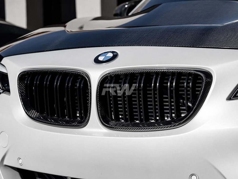 RW Carbon BMW F22 F23 F87 Carbon Fiber Grille Surrounds - Image 5