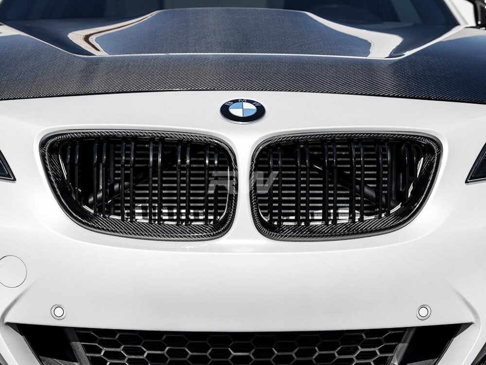 RW Carbon BMW F22 F23 F87 Carbon Fiber Grille Surrounds - Image 6
