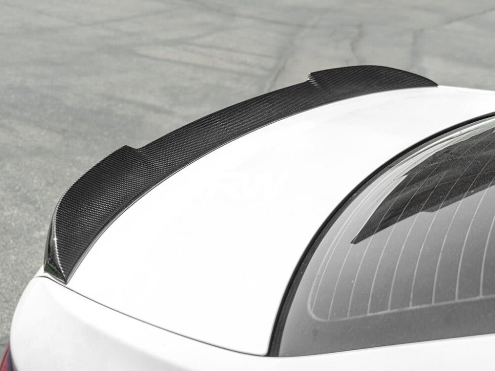 RW Carbon BMW F22 F87 CS Style Carbon Fiber Trunk Spoiler - Image 6
