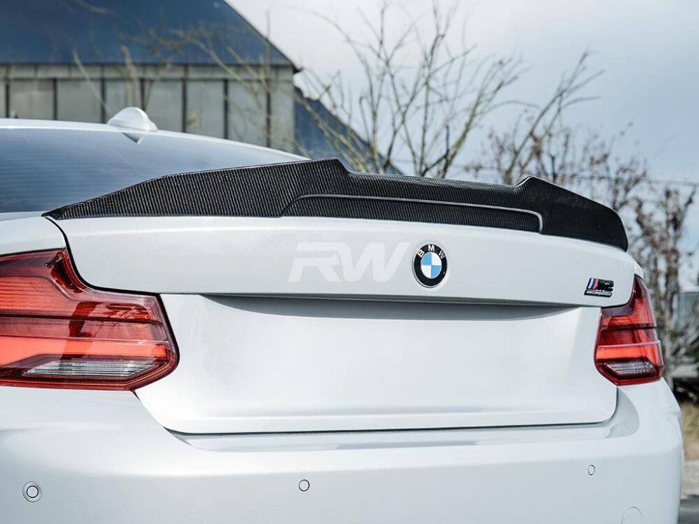 RW Carbon BMW F22/F87 GTX V2 Carbon Fiber Trunk Spoiler