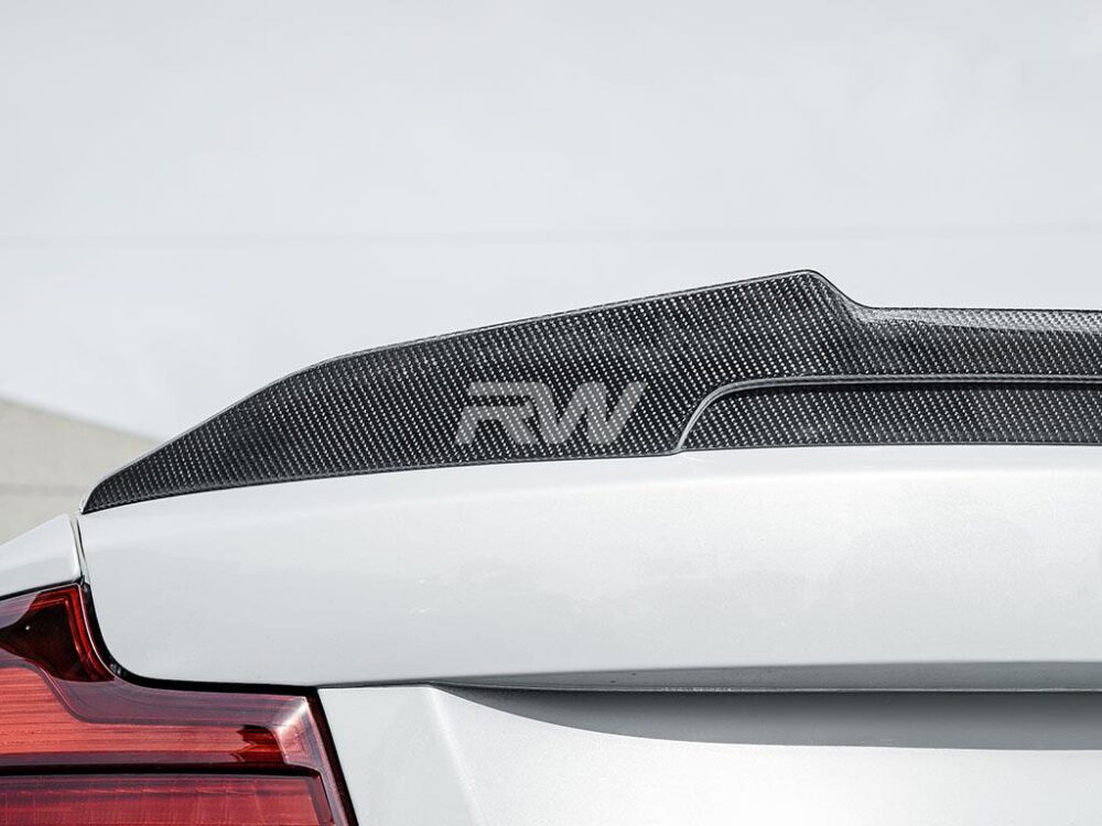 RW Carbon BMW F22/F87 GTX V2 Carbon Fiber Trunk Spoiler - Image 9