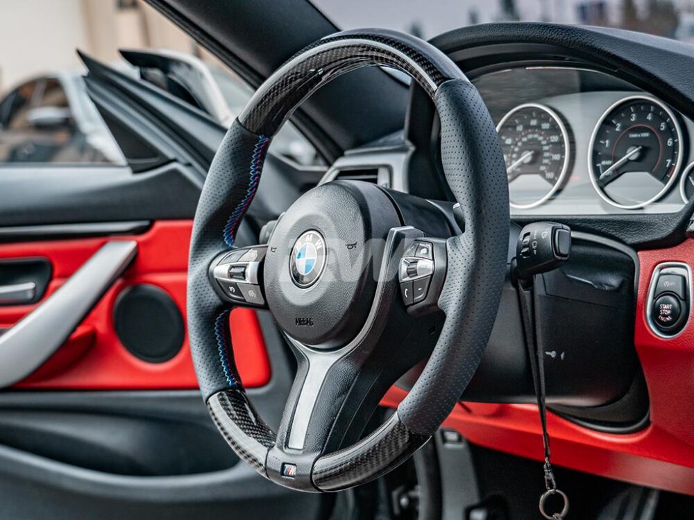 RW Carbon BMW F2X F3X F8X Carbon Fiber Steering Wheel Replacement - Image 2