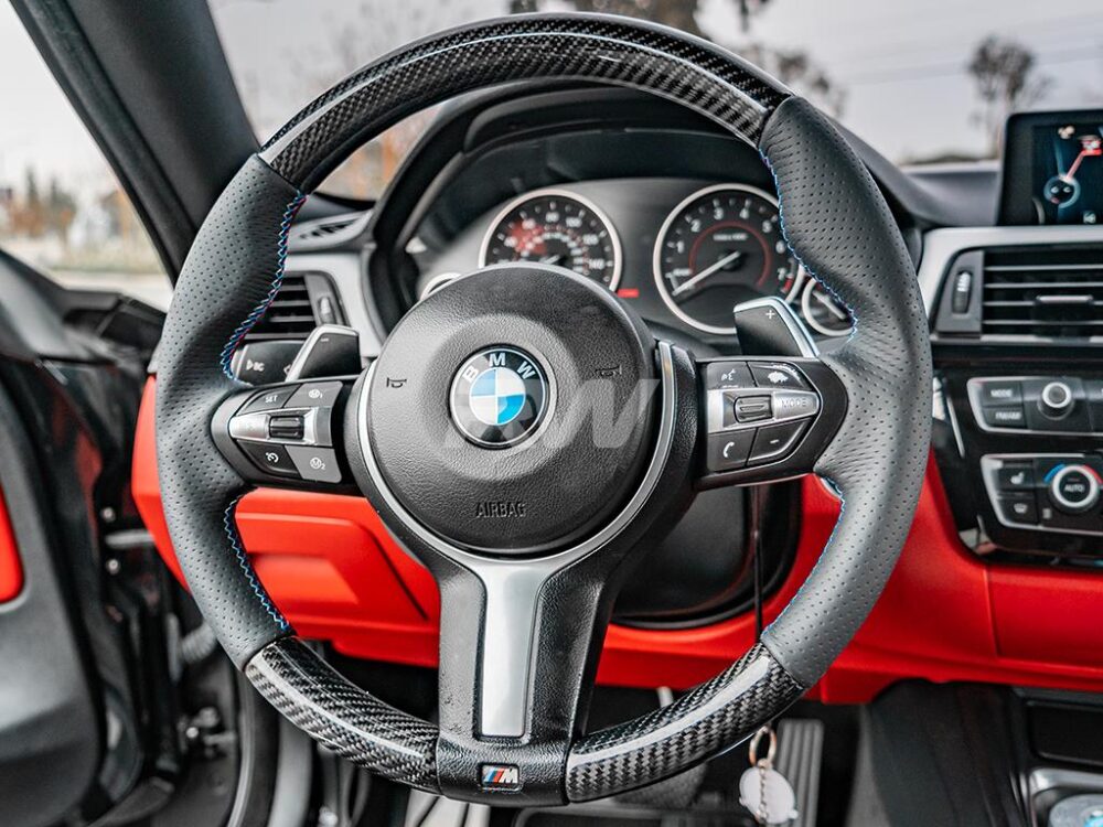 RW Carbon BMW F2X F3X F8X Carbon Fiber Steering Wheel Replacement - Image 3