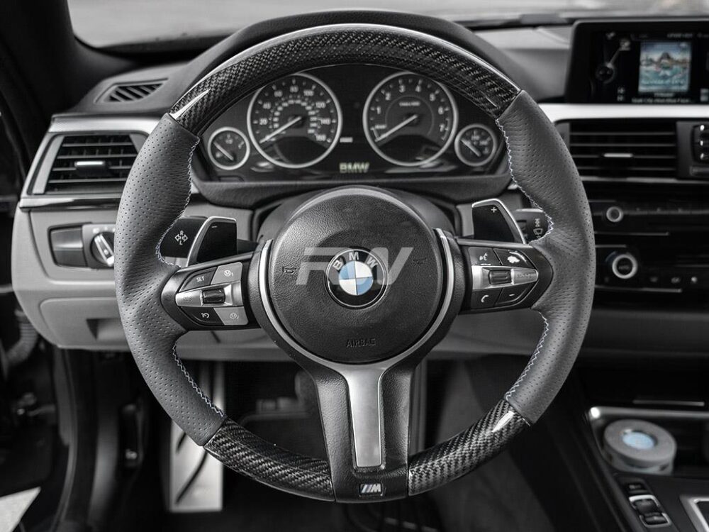 RW Carbon BMW F2X F3X F8X Carbon Fiber Steering Wheel Replacement - Image 5