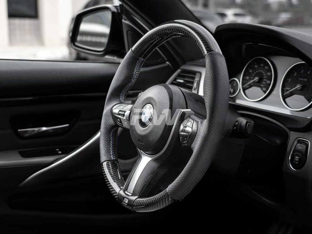 RW Carbon BMW F2X F3X F8X Carbon Fiber Steering Wheel Replacement - Image 6