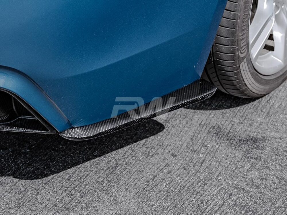 RW Carbon BMW F30 Carbon Fiber Rear Bumper Splitters - Image 2
