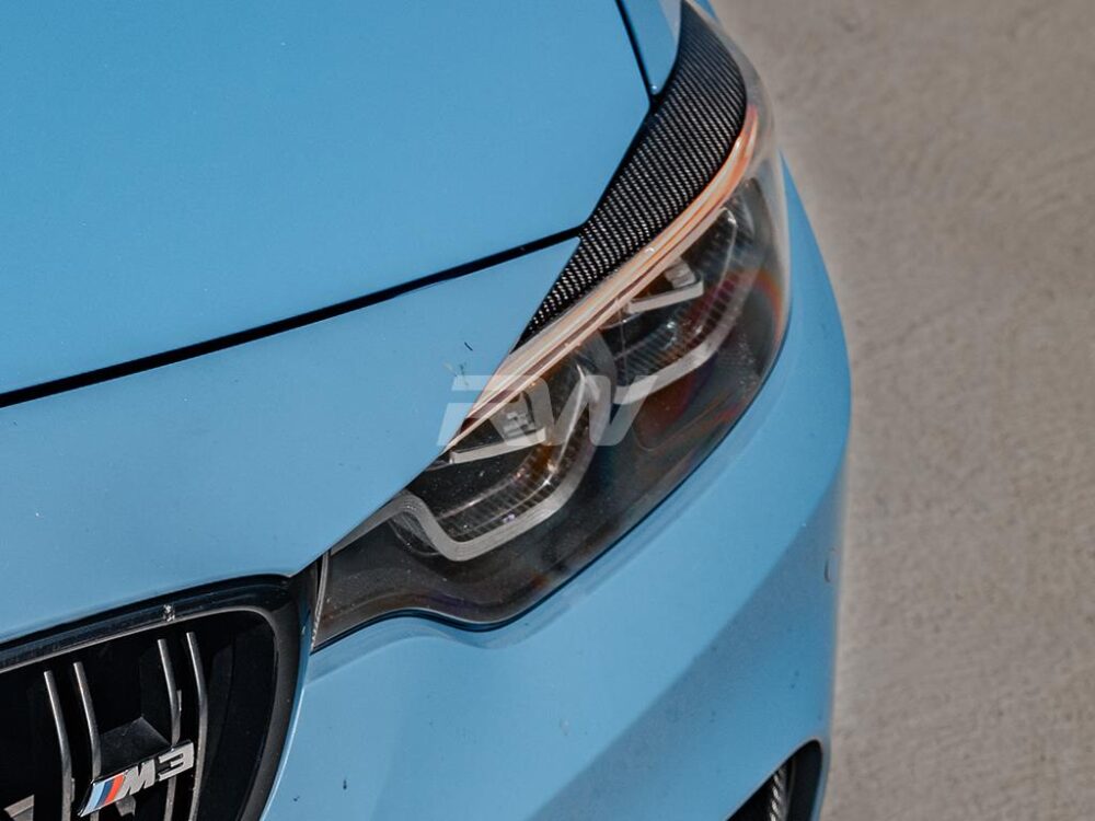RW Carbon BMW F30 F31 Carbon Fiber Eyelids - Image 5
