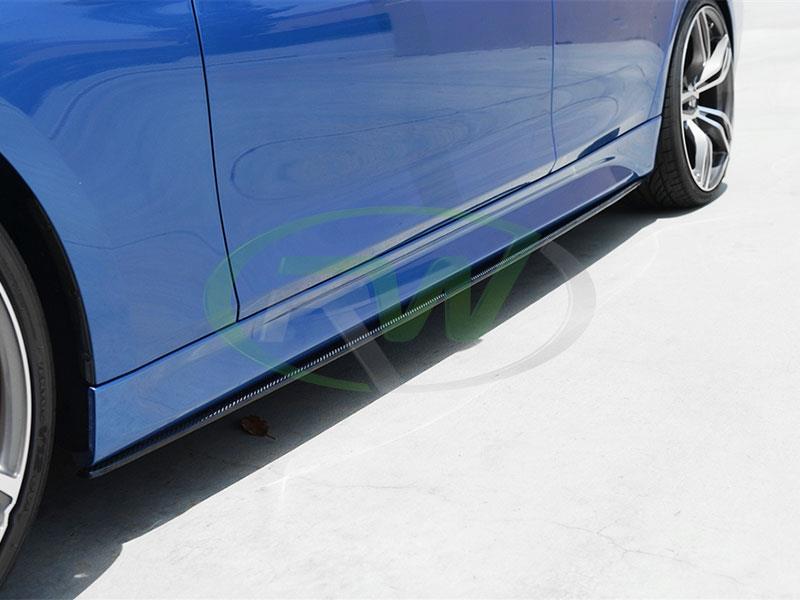 Alternative view of RW Carbon BMW F30 F31 Carbon Fiber Side Skirt Extensions