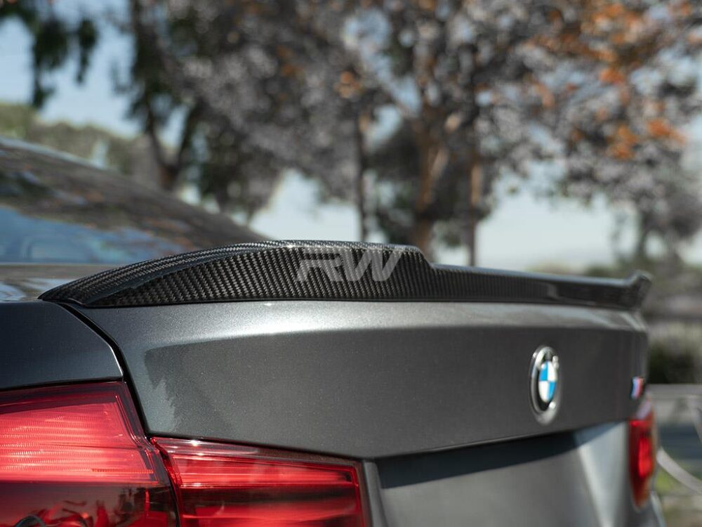 RW Carbon BMW F30 F80 M3 CS Style Carbon Fiber Trunk Spoiler - Image 12