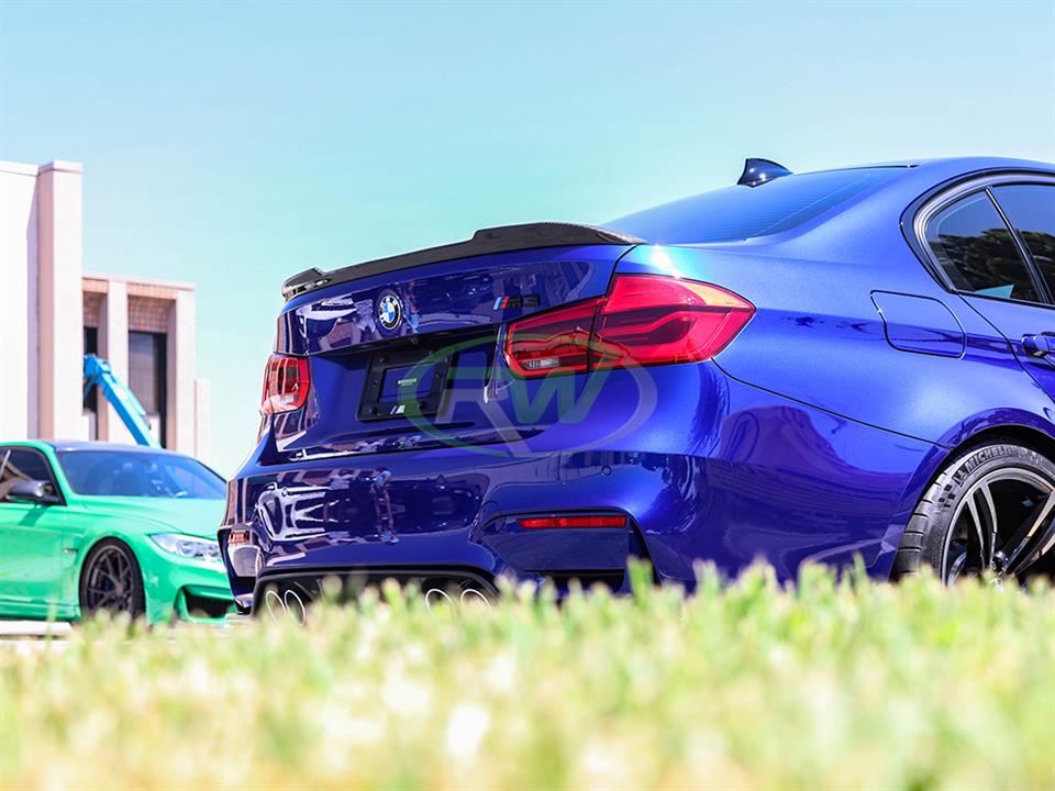 RW Carbon BMW F30 F80 M3 CS Style Carbon Fiber Trunk Spoiler