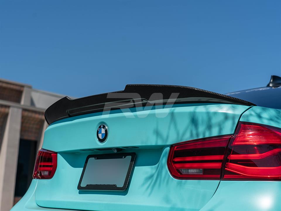 RW Carbon BMW F30 F80 M3 GTX V2 Carbon Fiber Trunk Spoiler