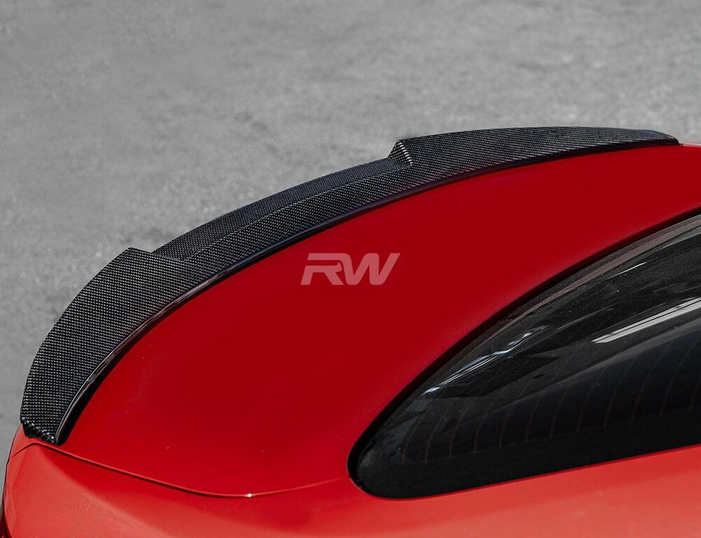 Alternative view of RW Carbon BMW F30 F80 M4 Style Carbon Fiber Trunk Spoiler