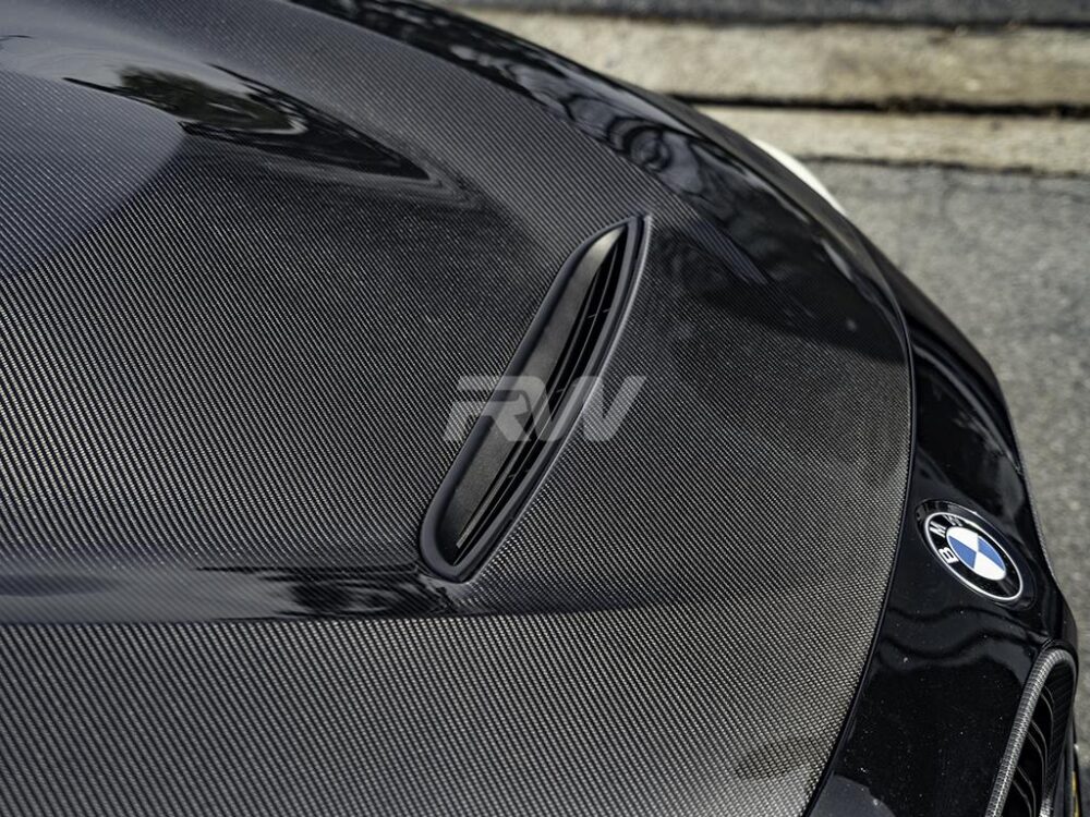 RW Carbon BMW F30/F32 GTS Style Carbon Fiber Hood - Image 2