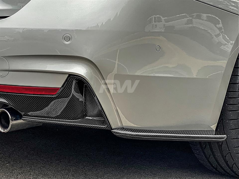 RW Carbon BMW F32 F33 Carbon Fiber Rear Bumper Splitters