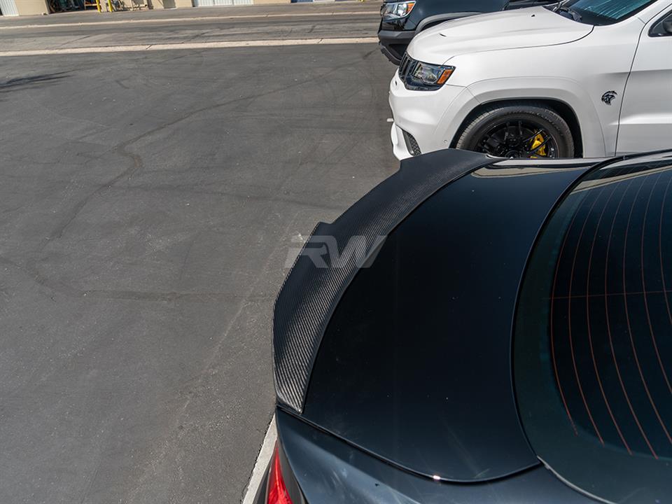 Alternative view of RW Carbon BMW F32 GTX Carbon Fiber Trunk Spoiler