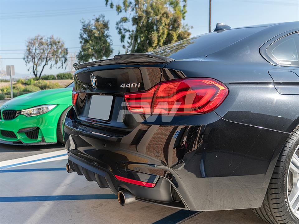 Alternative view of RW Carbon BMW F36 CS Style Carbon Fiber Trunk Spoiler
