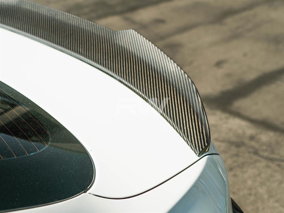 Alternative view of RW Carbon BMW F36 GTX Carbon Fiber Trunk Spoiler