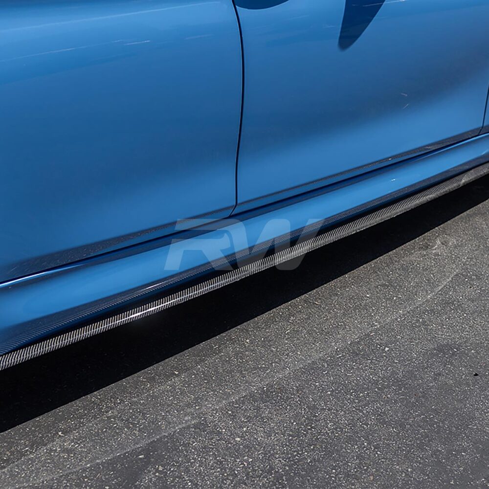RW Carbon BMW F80 M3 3D Style CF Side Skirt Extensions